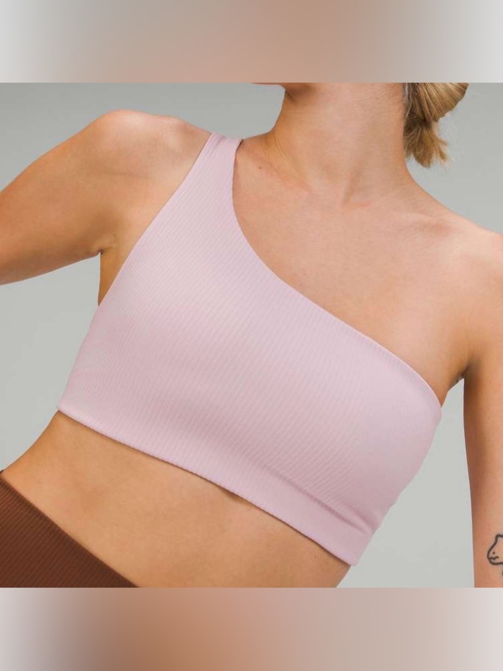 lululemon athletica Asymmetrical Sports Bra in Light Pink
